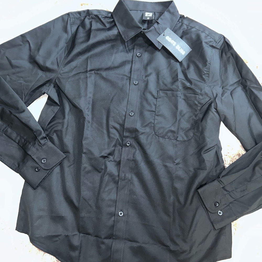 NWT GENTS BLISS Long Sleeve Mens Dress Shirts Casual Button Solid Oxford, Pocket - Picture 6 of 7
